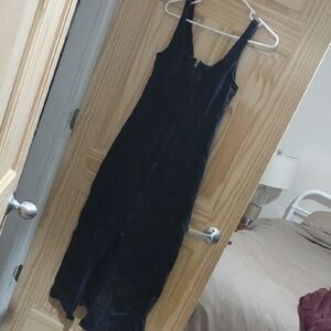 Universal Thread Black Jean Fitted Zip Up Dress